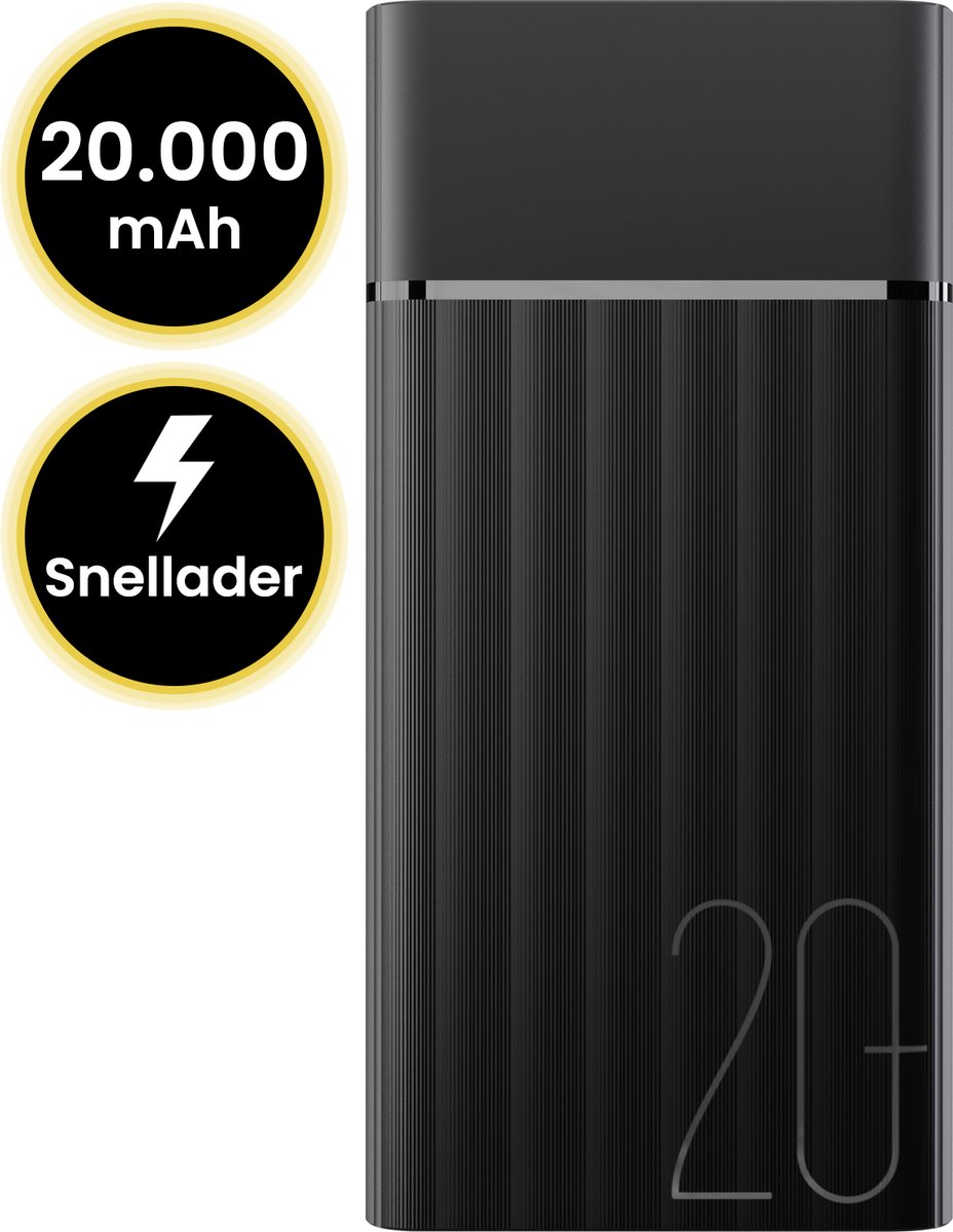 Powerbank 20000 mAh Snellader Powerbank - 22.5W USB 3.0 - Powerbank - €27,95