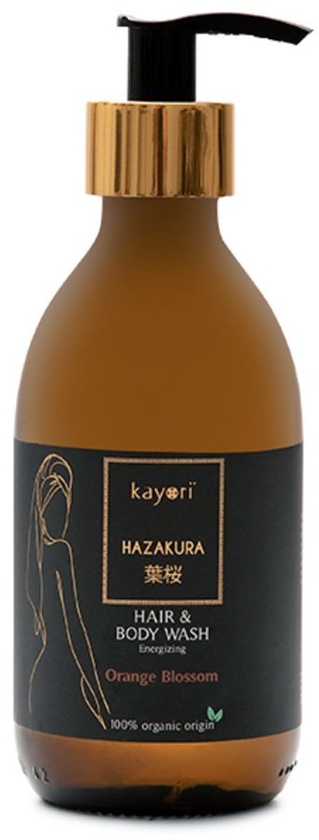 Kayori Hair & Body Wash Hazakura - Vegan & Plastic free - Verzorgend - 250 ml