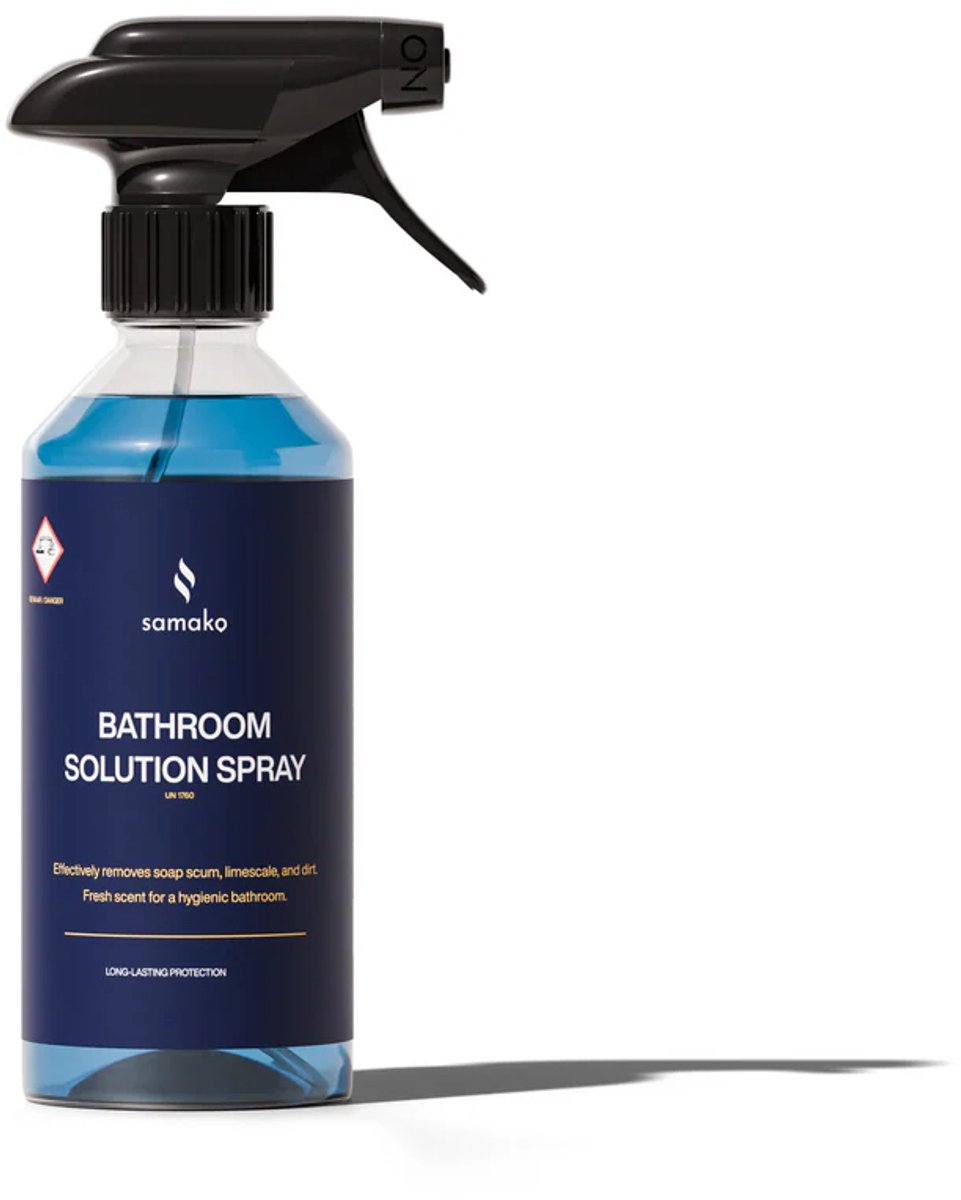 Samako Badkamer reiniger Spray – Verwijdert Kalkaanslag & Zeepresten – Voor Kranen, Tegels, Douchewanden & Wastafels – Streeploos, Zonder Agressieve Middelen
