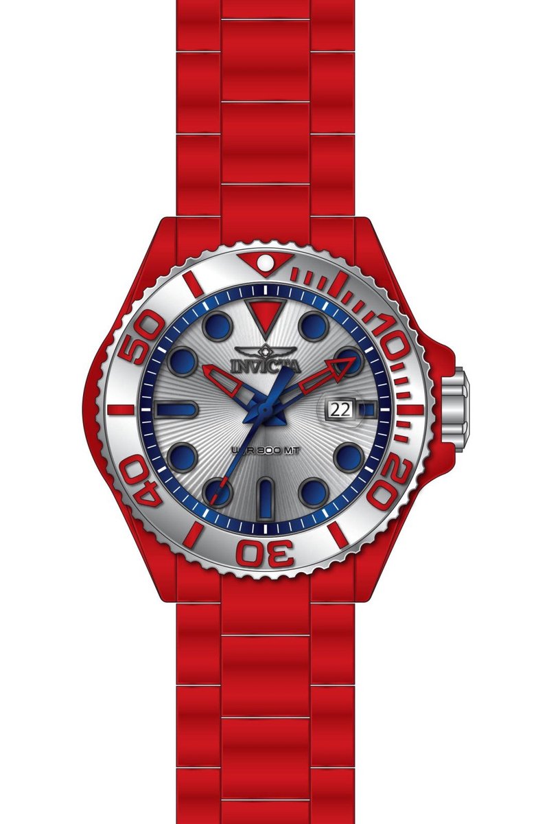 Invicta Grand Diver 49482 Heren Horloge - Waterdicht - Analoog - Quartz Uurwerk - Roestvrij Staal met zilveren Wijzerplaat - 46mm