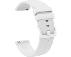 Siliconen bandje - geschikt voor Garmin Vivoactive 4 / Venu 3 / Venu 2 / Forerunner 255 / Forerunner 265 / 570 (47mm) en Polar Vantage M / M2 / V3 / Grit X (Pro) - glad - wit