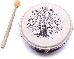 Handtrommel 25cm – Tree of Life Design, Handbeschilderde framedrum