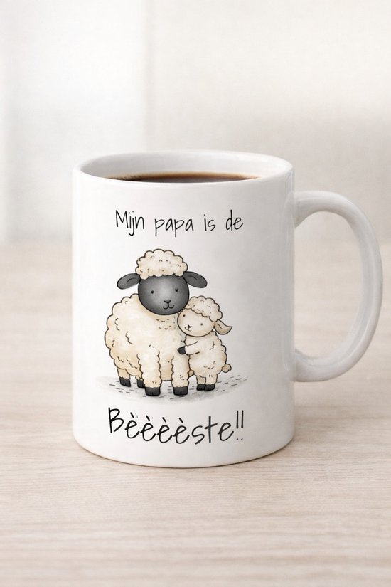 Papa - Tasse - Vaterdag - Cadeau original - Cadeau papa - Tasse à café - Tasse papa - Mon papa est le meilleur - Cadeau mignon et amusant - Tasse amusante -