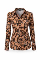 Angelle Milan - Motif Marron/ Oranje - Léger et infroissable - Disponible en 5 tailles (XXL)