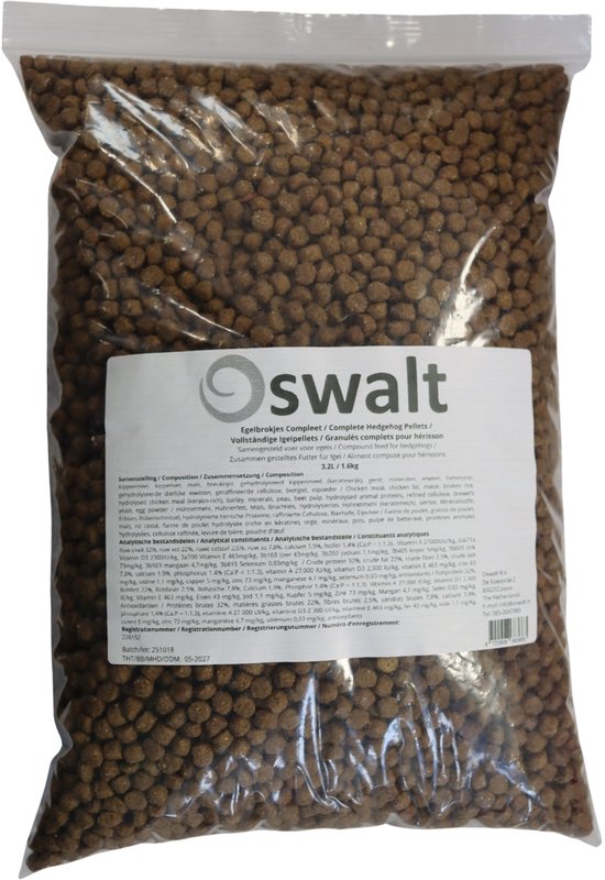 Oswalt Egelbrokjes Compleet - 1.6KG/3.2L - Premium Egelvoer