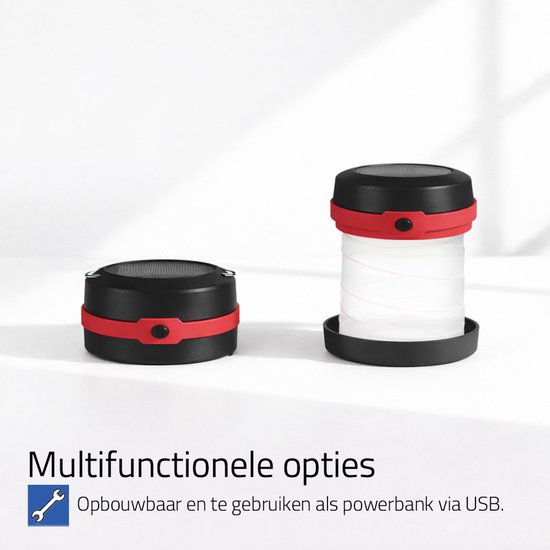 Solar led kampeerlamp 'Explorer' - Opvouwbare outdoor lamp voor op tafel - Buitenlamp op zonne-energie - Zaklamp - Camping verlichting van Lunson — afbeelding 4