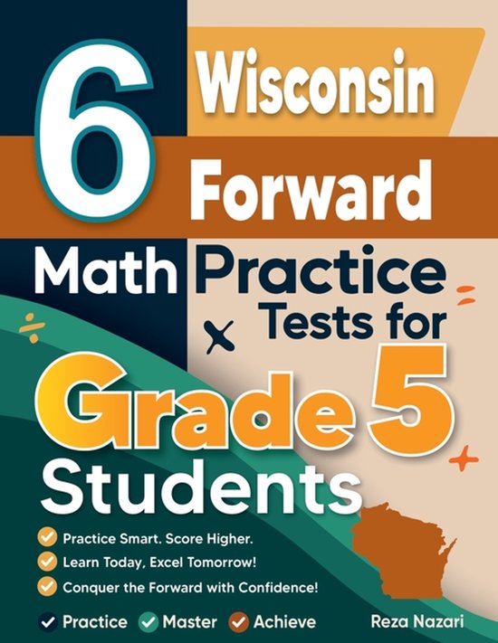 6 Wisconsin Forward Exam Grade 5 Math Practice Tests - cover