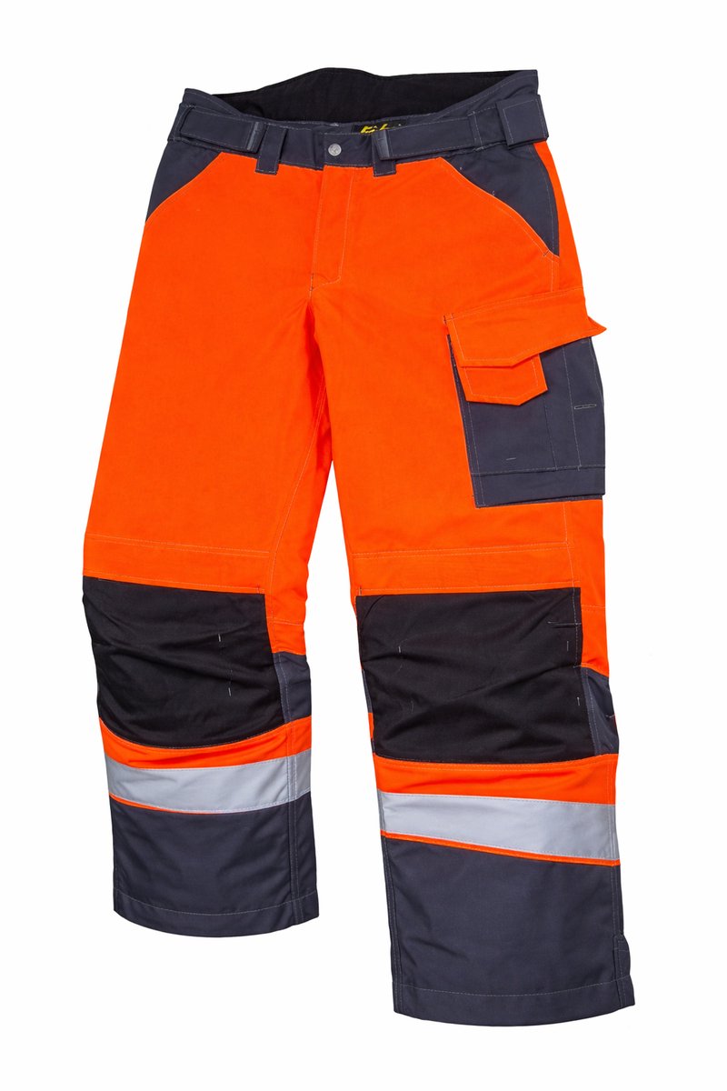 Werkbroek Snickers Workwear High Visibility – EN 471 Klasse 2 – Oranje/Grijs – Maat 50