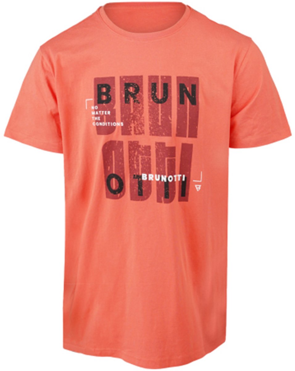 T-SHIRT LEEWAY HEREN FLAMINGO M Oranje