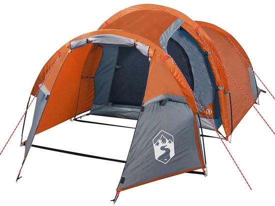 vidaXL - Tunneltent - 2-persoons - waterdicht - oranje van Vidaxl — afbeelding 5