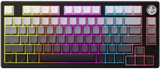 Furycube IP75 - Mechanisch Gaming Toetsenbord - 81 Toetsen - RGB Verlichting - Bedraad - Grijs