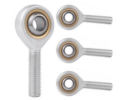 Hoogwaardig kogelgewricht (M8) met 4 kogellagers met uitwendige schroefdraad en stangeindconnectoren met uitwendige schroefdraad.