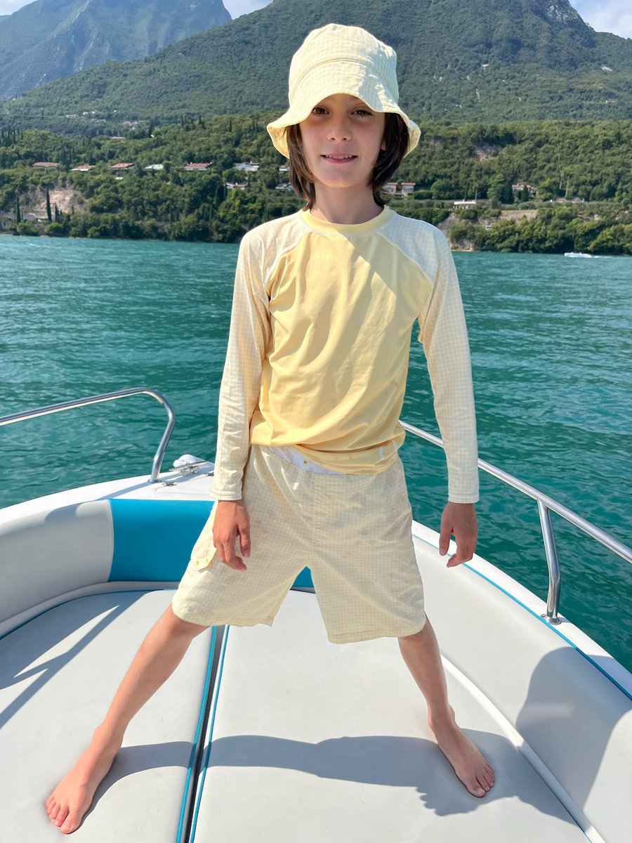 Ducksday - Zwemshort voor jongen - boardshort - UPF50+ - Surf - Lemonade - Lichtgeel - 134/140 — afbeelding 10