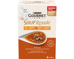 4x Gourmet Kattenvoer Nat Soup Royale Rund 6x45 gr