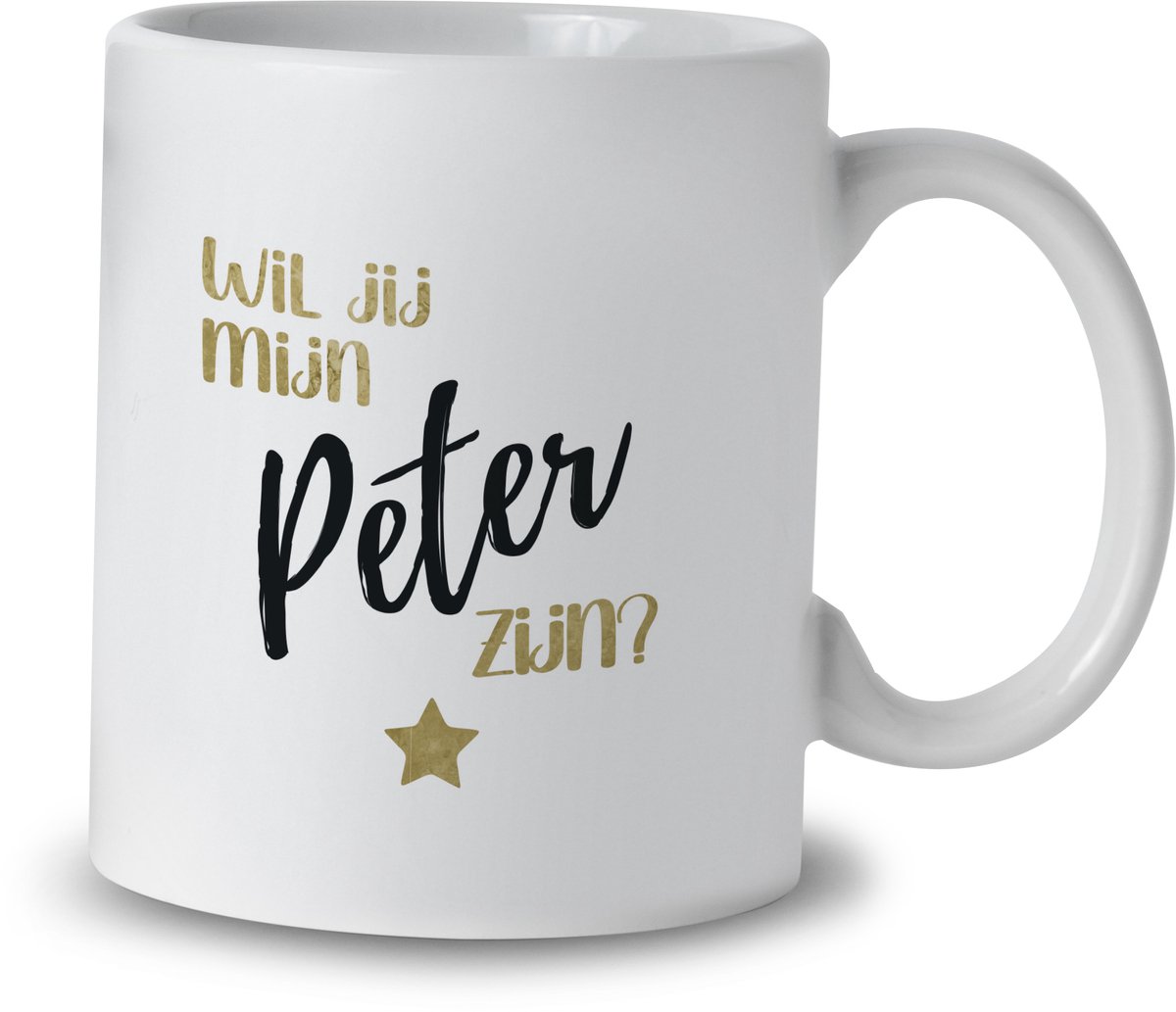 Mok – Wil je mijn Peter worden – Keramiek – 325 ml – Cadeau