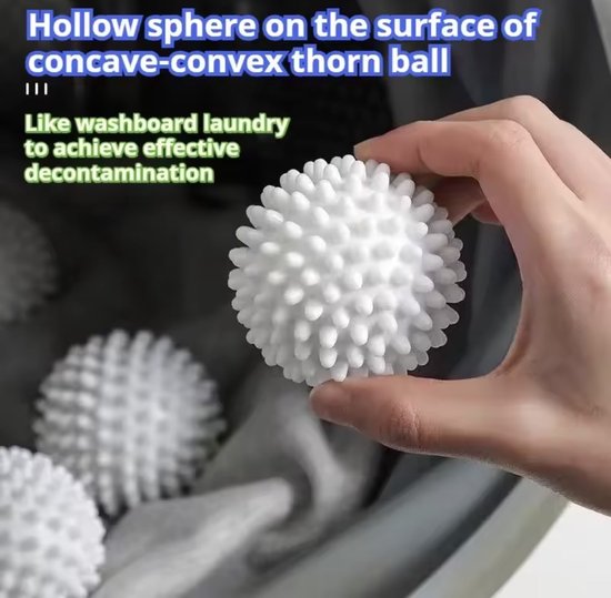 Drogerballen – Wasbollen – Wasdroger ballen – Energiebesparend – Herbruikbare Wollen drogerballen – Dryerballs – Wasballen – 6 stuks