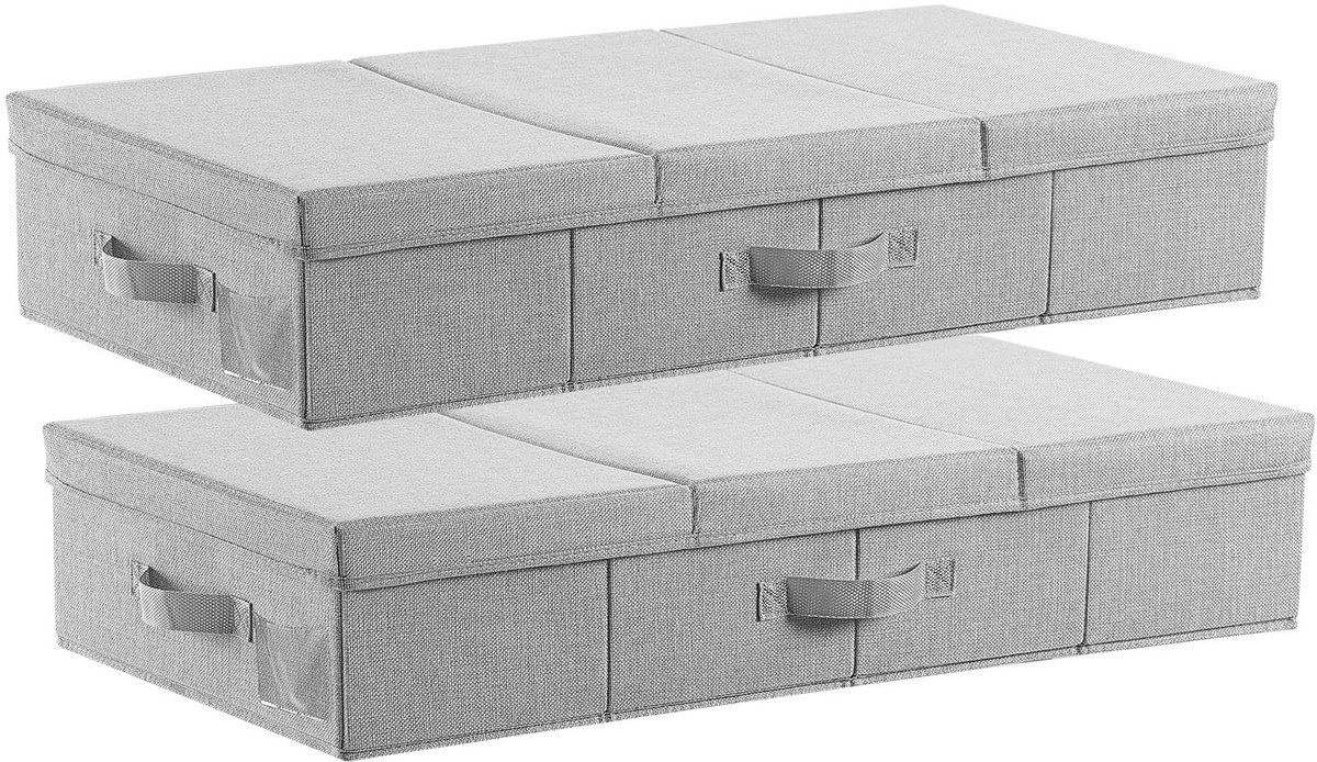 VEVOR 2 X Onderbed Ladekast Onderbedcontainer 805x405x155mm 48l Opbergruimte