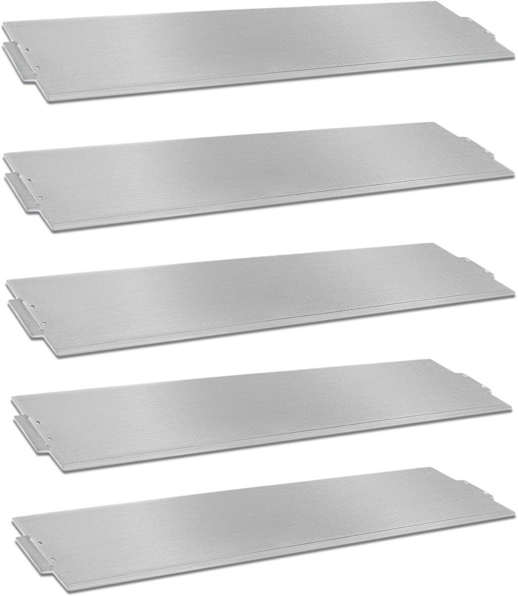 ACXIN Metalen Graskant 5 m x 18 cm - Verzinkte Tuinborder Afboording voor Gazon, Bloembed en Tuinpad - Weerbestendig en Duurzaam - Zilver
