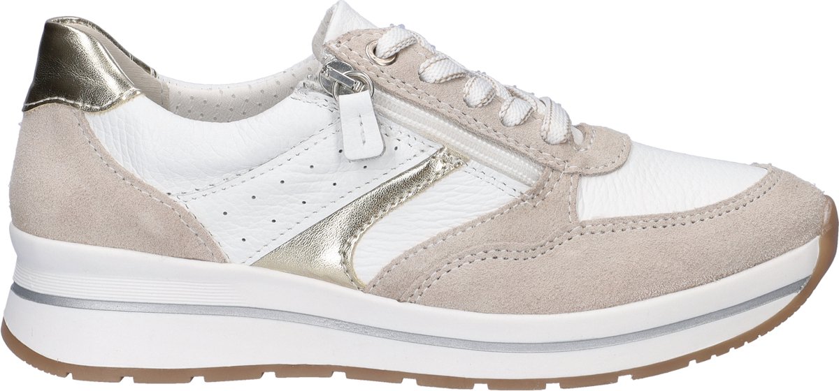 Nelson Flex dames sneaker - Beige wit - Maat 36