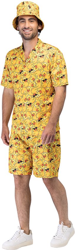 Boland - Set Lucky duck (XL) - Volwassenen - - Festival - Party Outfit met Bucket Hat - Carnaval - Themafeest