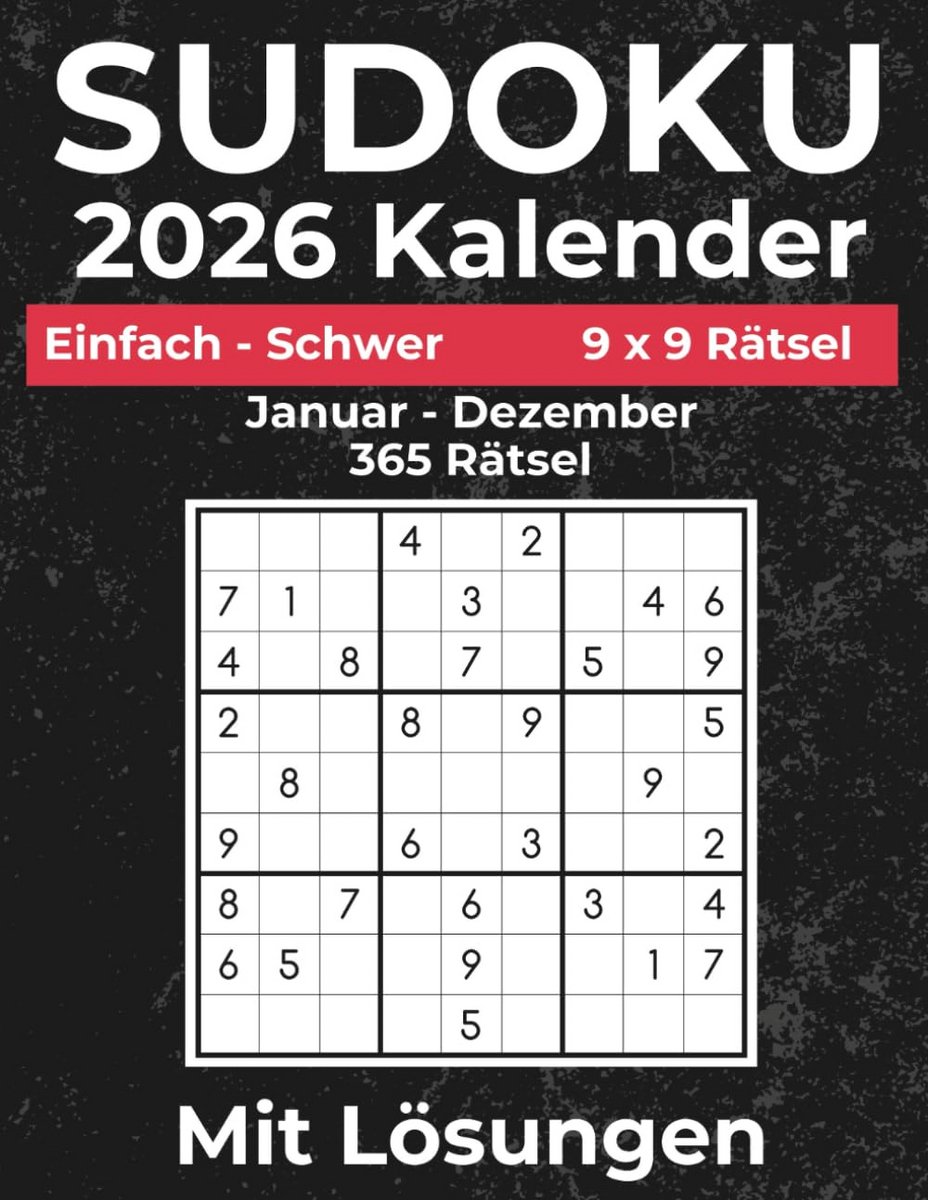 Sudoku Kalender 2026: 365 Dagelijkse Puzzels Licht tot Moeilijk