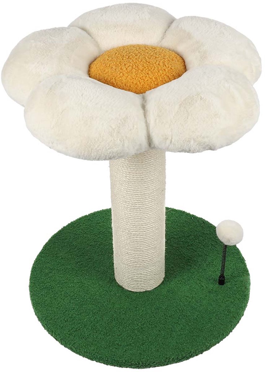 Coockoo krabpaal FLOWER POWER voor katten 49x49x56cm meerkleurig