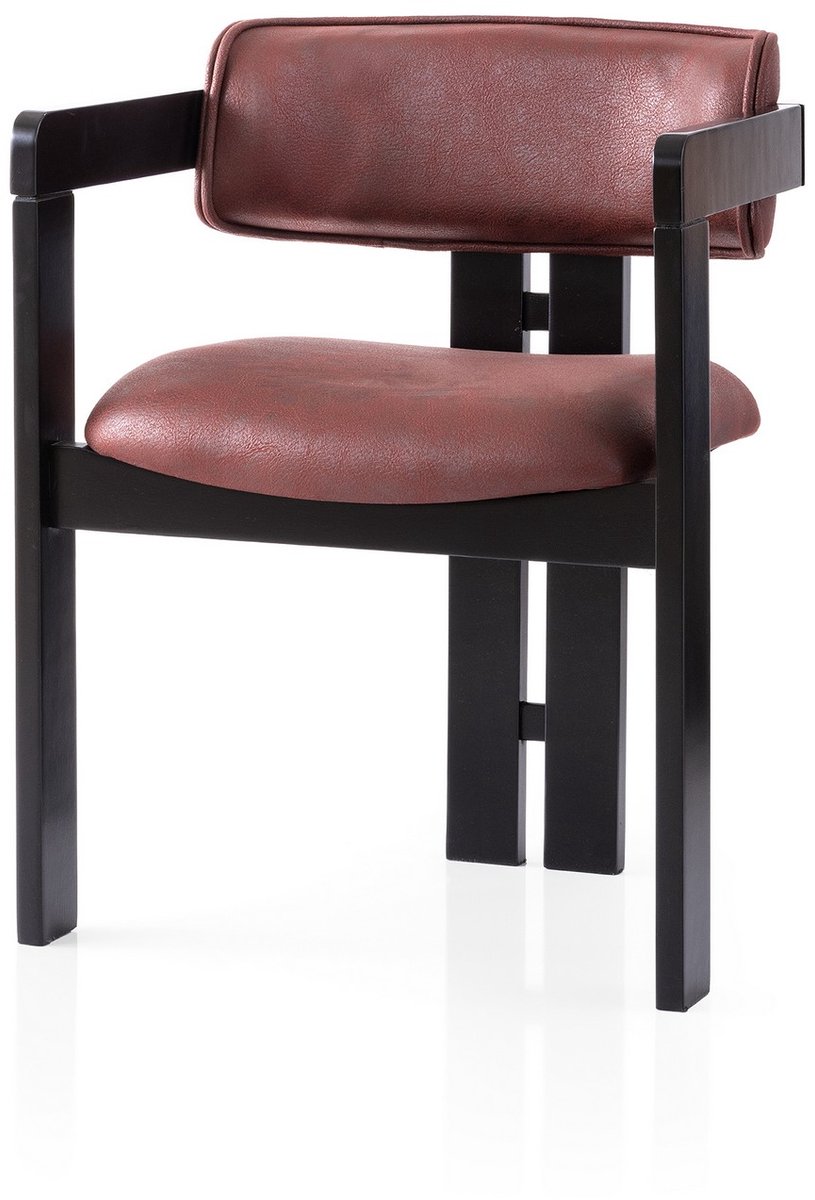 Skye Decor , Stoel, Cozy - 047, Beukenhout, Zwart & Rood, 57 x 44 x 76 cm