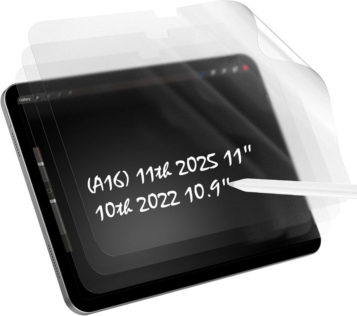 3x Displayfolie Papiergevoel voor iPad 11 (A16) 2025 en iPad 10 10,9 inch