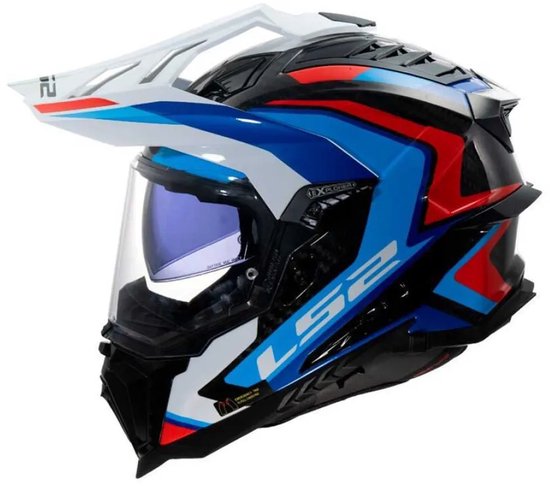 Casque LS2 Explorer Frontier II MX701 blanc / bleu taille L