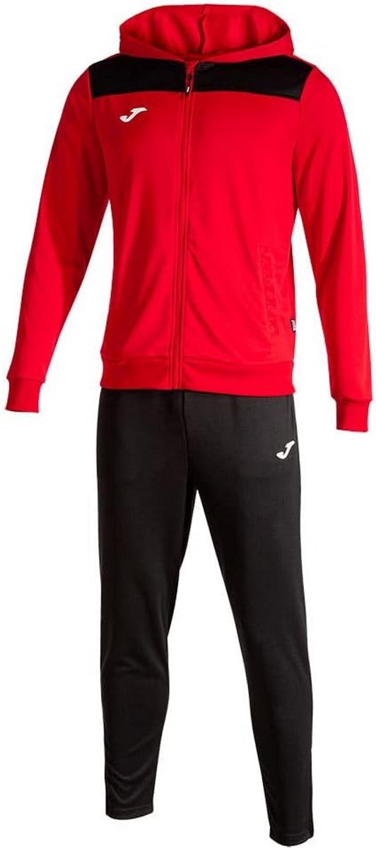 Tweedelig Trainingspak Heren en Jongens Rood Zwart - Comfortabel voor Voetbal en Sport
