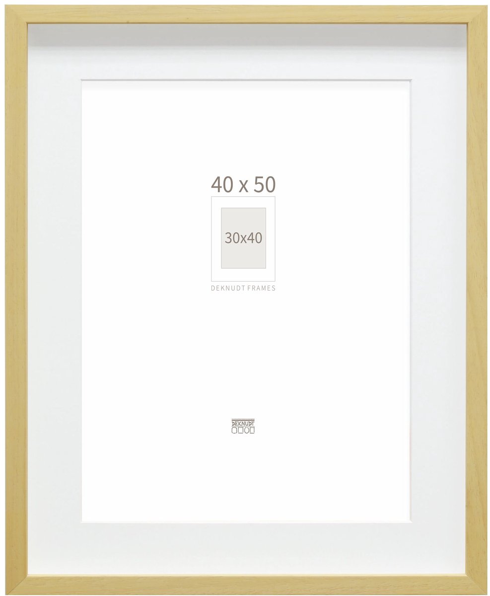 Deknudt Frames fotolijst - naturel met passe-partout - 30x40/40x50 cm