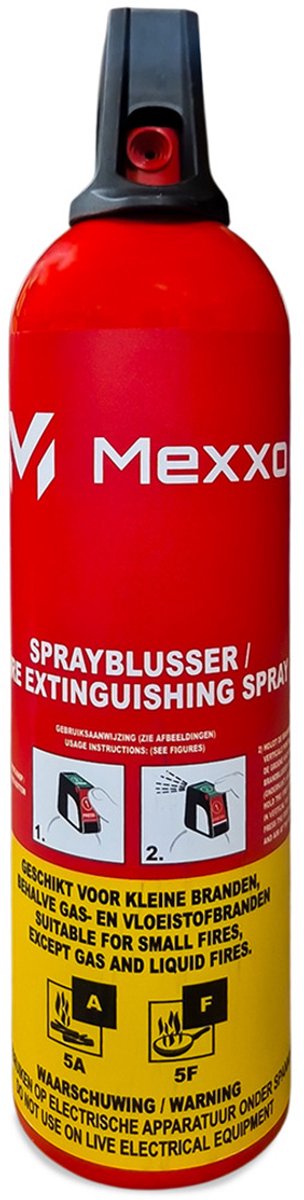 Mexxo Sprayblusser 750 ml - Vetblusser schuim - Brandklasse A en F - PFAS-vrij