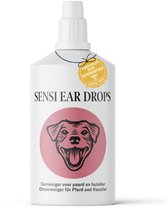 Oordruppels Hond & Kat – Oorreiniger Hond tegen Oormijt, Oorsmeer en Vuil – Milde Oorverzorging bij Gevoelige Oren – Sensipharm Sensi Ear Drops – 100 ml