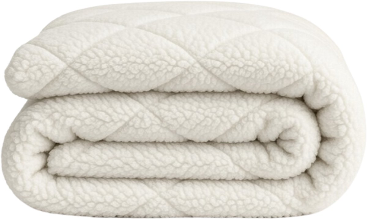 Y-NOT - Teddy Dekbed Pearl White 240x200 - Dekbed Zonder Overtrek - Wasbaar Dekbed - Hoesloos dekbed - Dekbed met vaste overtrek - 30 dagen proefslapen