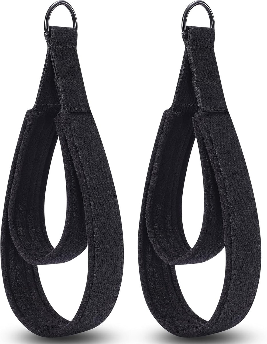 Pilatesbanden - Dubbele D-ringbanden - 2 stuks - geschikt voor Pilatesapparatuur, gewatteerd, geschikt voor thuisworkouts.