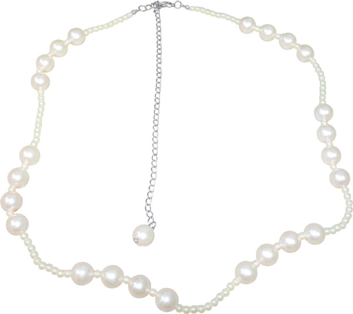 Ketting parels crèmekleur