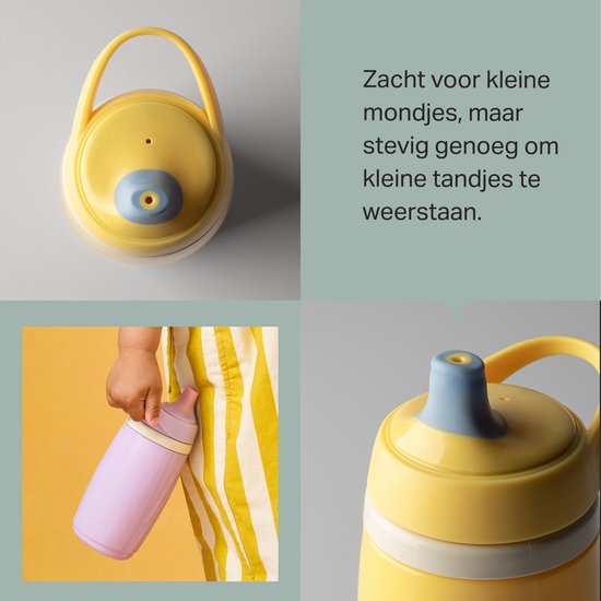 Tommee Tippee geïsoleerde Active tuitbeker - 2 stuks - 266 ml - lekvrije waterfles voor peuters 12m+ - roze en paars van Merkloos — afbeelding 4