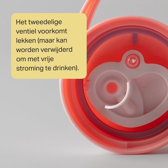Tommee Tippee geïsoleerde Active tuitbeker - 2 stuks - 266 ml - lekvrije waterfles voor peuters 12m+ - roze en paars van Merkloos — afbeelding 3