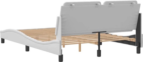 vidaXL-Bedframe-met-hoofdbord-kunstleer-wit-140x190-cm