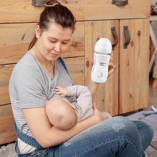 Siliconen Babyfleshulzen - 3 Stuks - BPA-vrij - Voor Glazen Flessen - Antislip Grip - Valbescherming - Isolerend - Wit/Roze/Groen - Flessenhoes - Babyvoeding - Voortreffelijk - Wasbaar - Anti-morsen - Isolerend - Roze, Groen & Wit van Merkloos — afbeelding 3