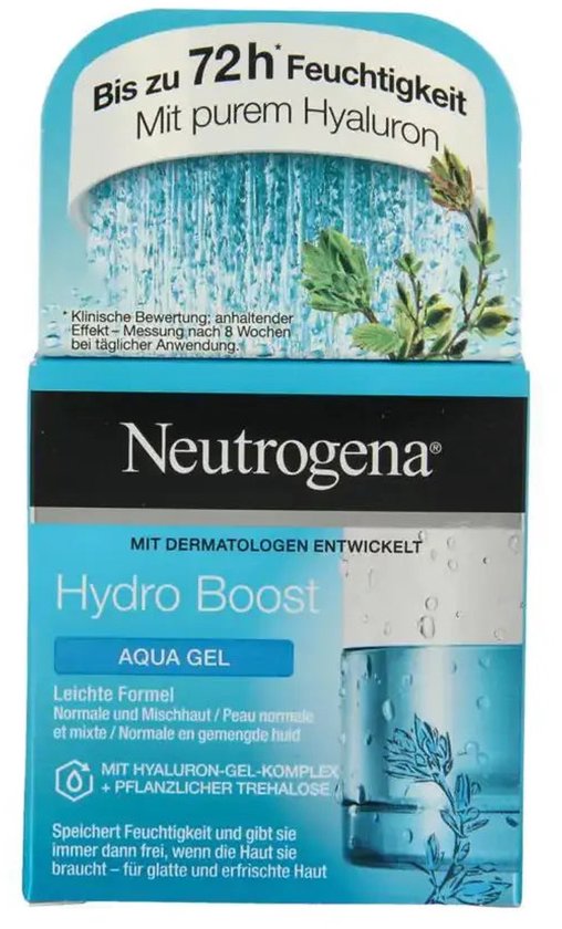 Neutrogena Hydro Boost Aqua Gel - dagcrème - vochtinbrengende gel - normale en gemengde huid - olievrij - 50 ml