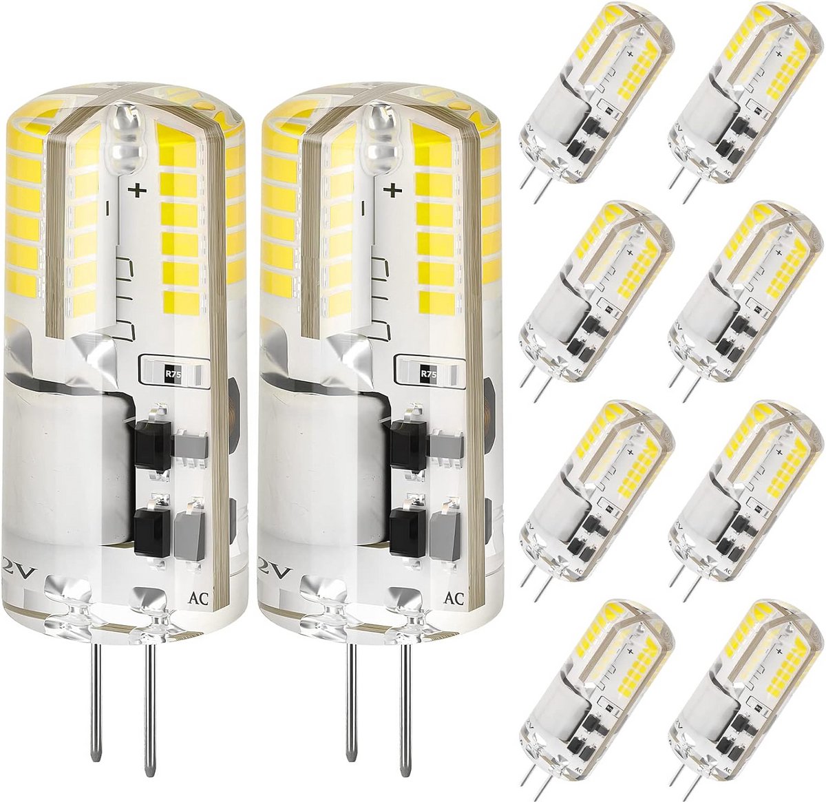 10 Stuks G4 LED Lamp 2W Koud Wit 12V Vervanger 30W Halogeen Energiezuinig