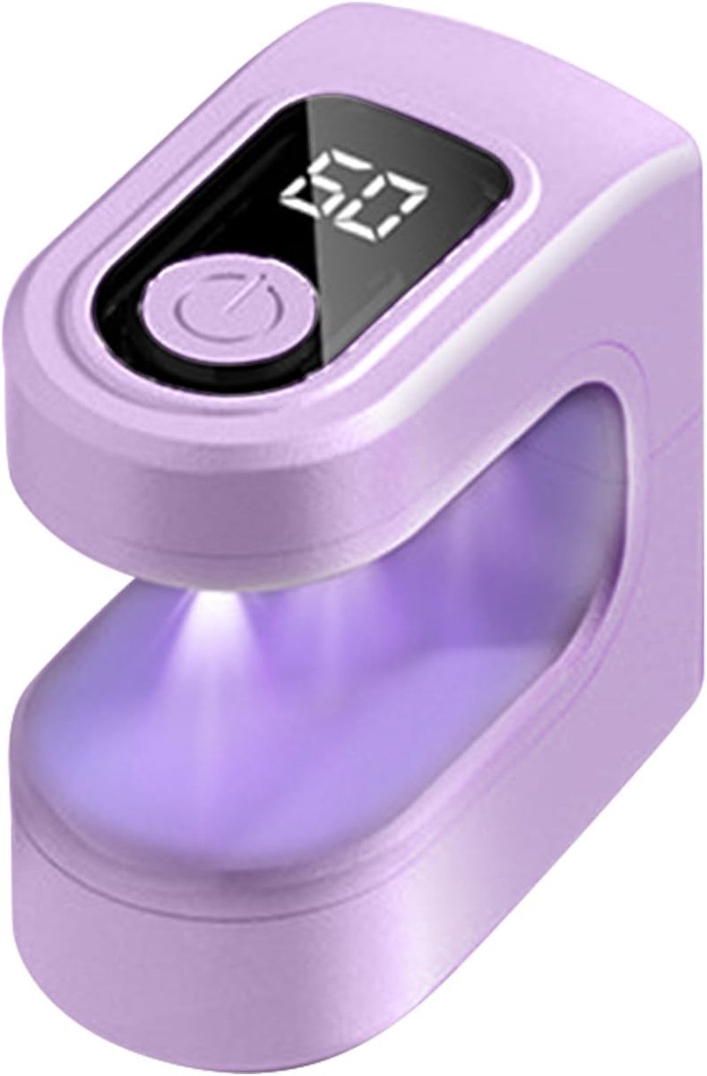 Nagellamp - UV Lamp - Manicure Pedicure - Draagbaar Compact - 3.8 x 6.2 x 3.8 cm - Paars