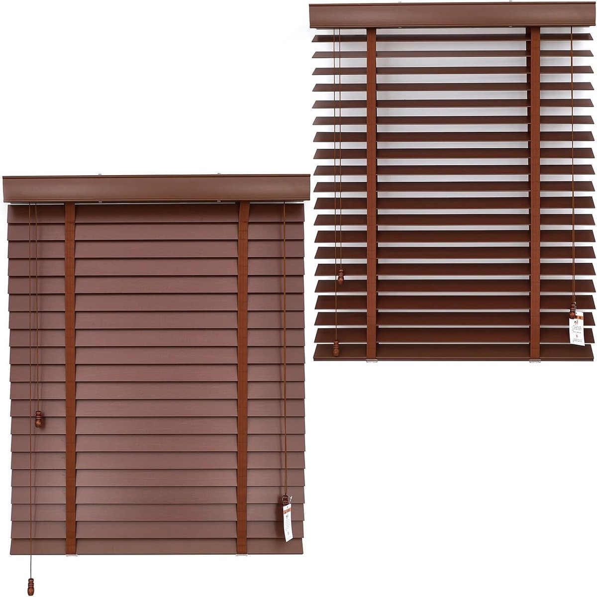 Houten Jaloezieën - Horizontale Raambekleding - Privacy en Sfeer - Lichtfilterend en Verdu