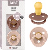 BIBS Colour Fopspeen - 18-48 mnd - 2-pack - Rond - Woodchuck/Blush