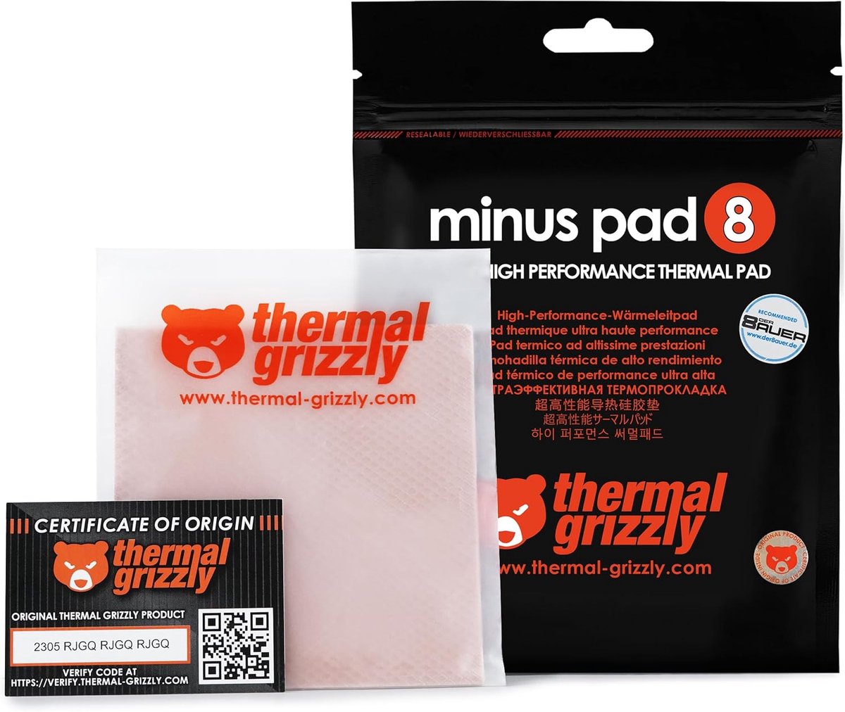 Thermisch Pad - Koelpasta Pad - Warmteafvoer PC - Hoge Geleiding Flexibel - 10x10cm 1.5mm