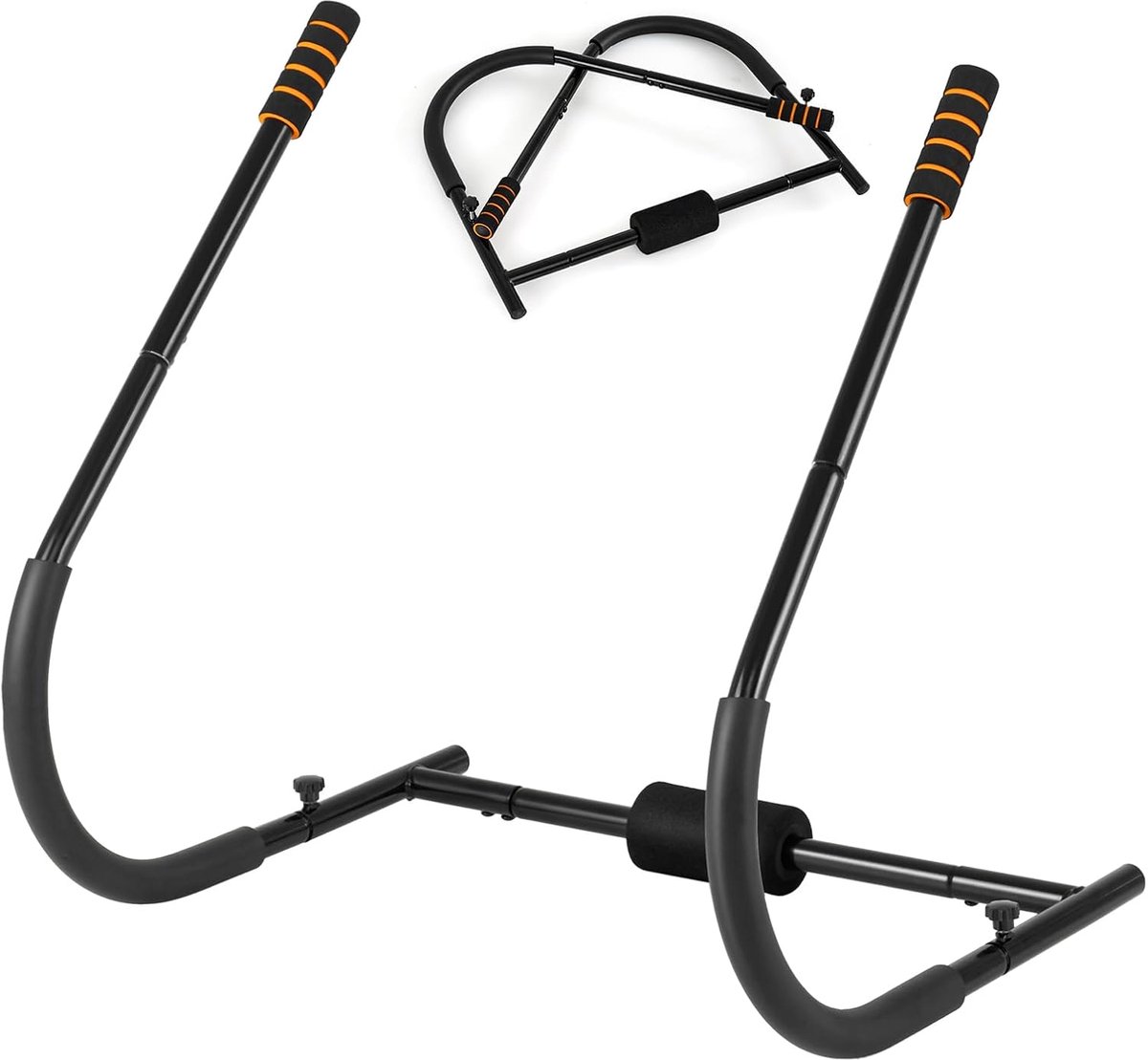 Opvouwbare Buiktrainer - Buikspiertrainer Fitnesswiel - Thuis Krachttraining - Hoge Draagkracht 150kg - 70 x 56 x 66 cm - Zwart
