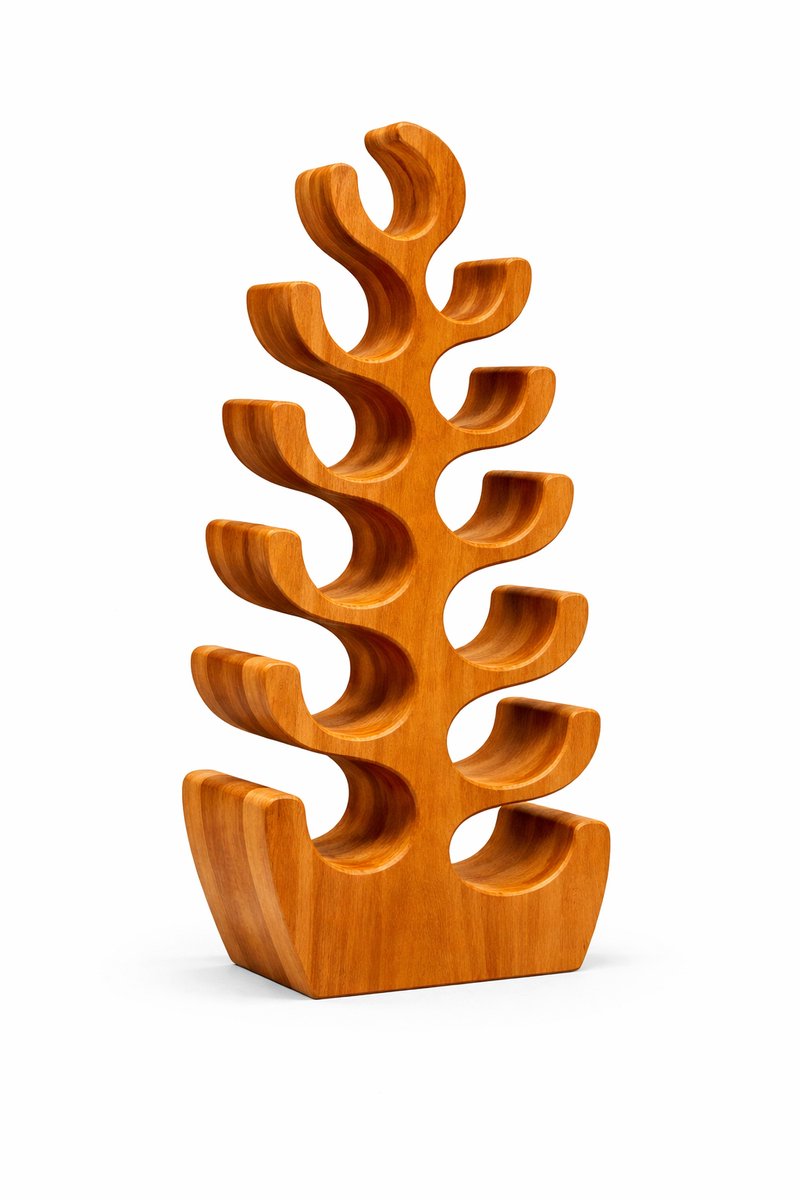 TeakOne - Wijnrek - Teak - Wijnrek 12 Flessen - Decoratief Wijnrek