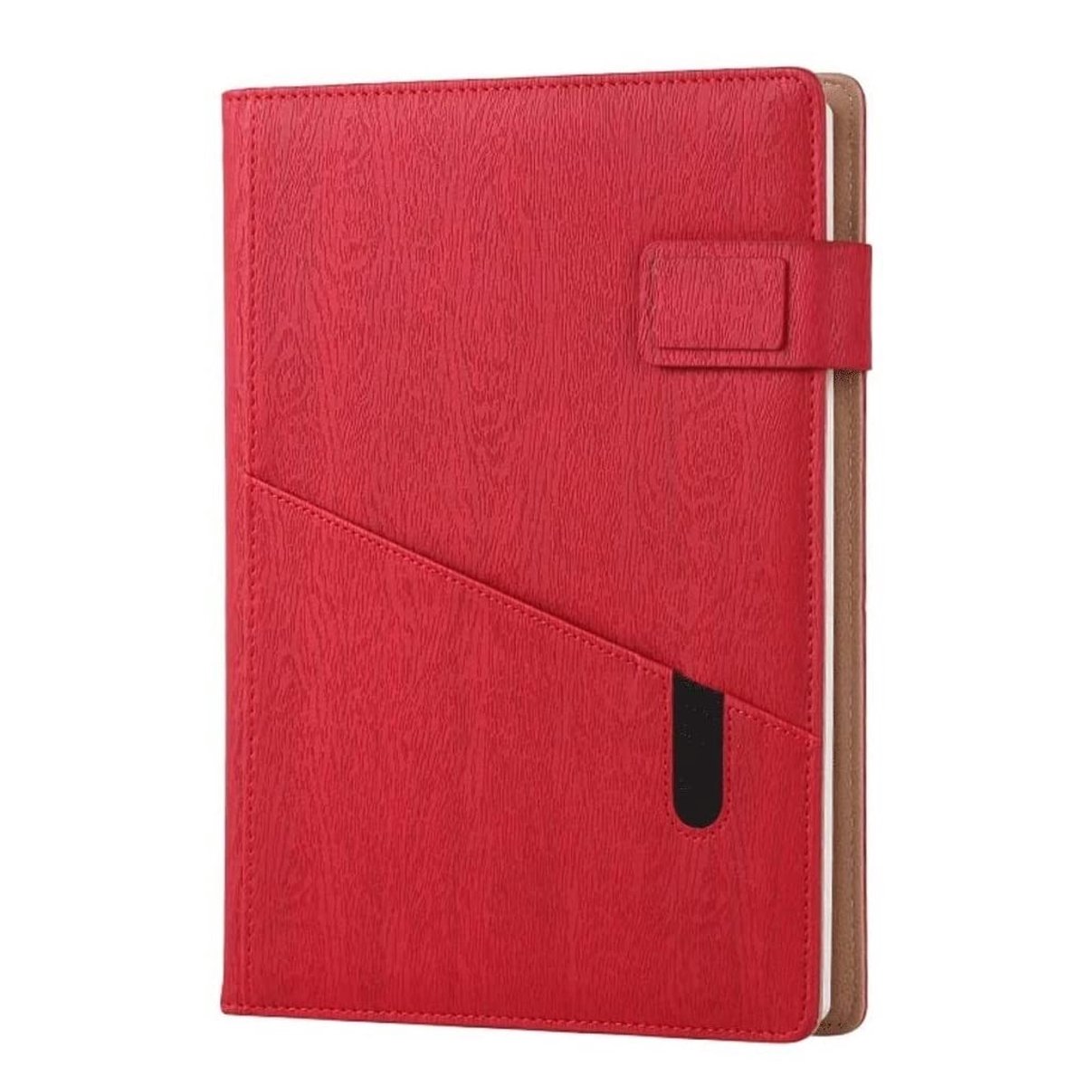 Notitieblok Imitatieleer - Zakelijk Dagboek - Kantoor School - Retro Creatief Ontwerp - A5 Formaat - Meerdere Kleuren