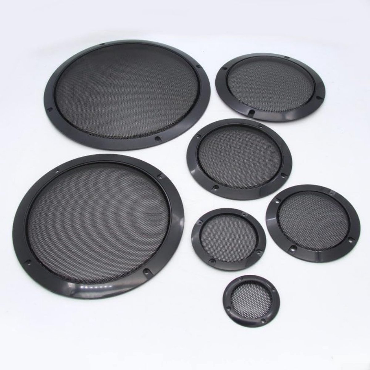 Luidspreker Grille Set - Speaker Covers - Auto Audio Bescherming - Vocht en Schokbestendig - 6.5 Inch - Zwart